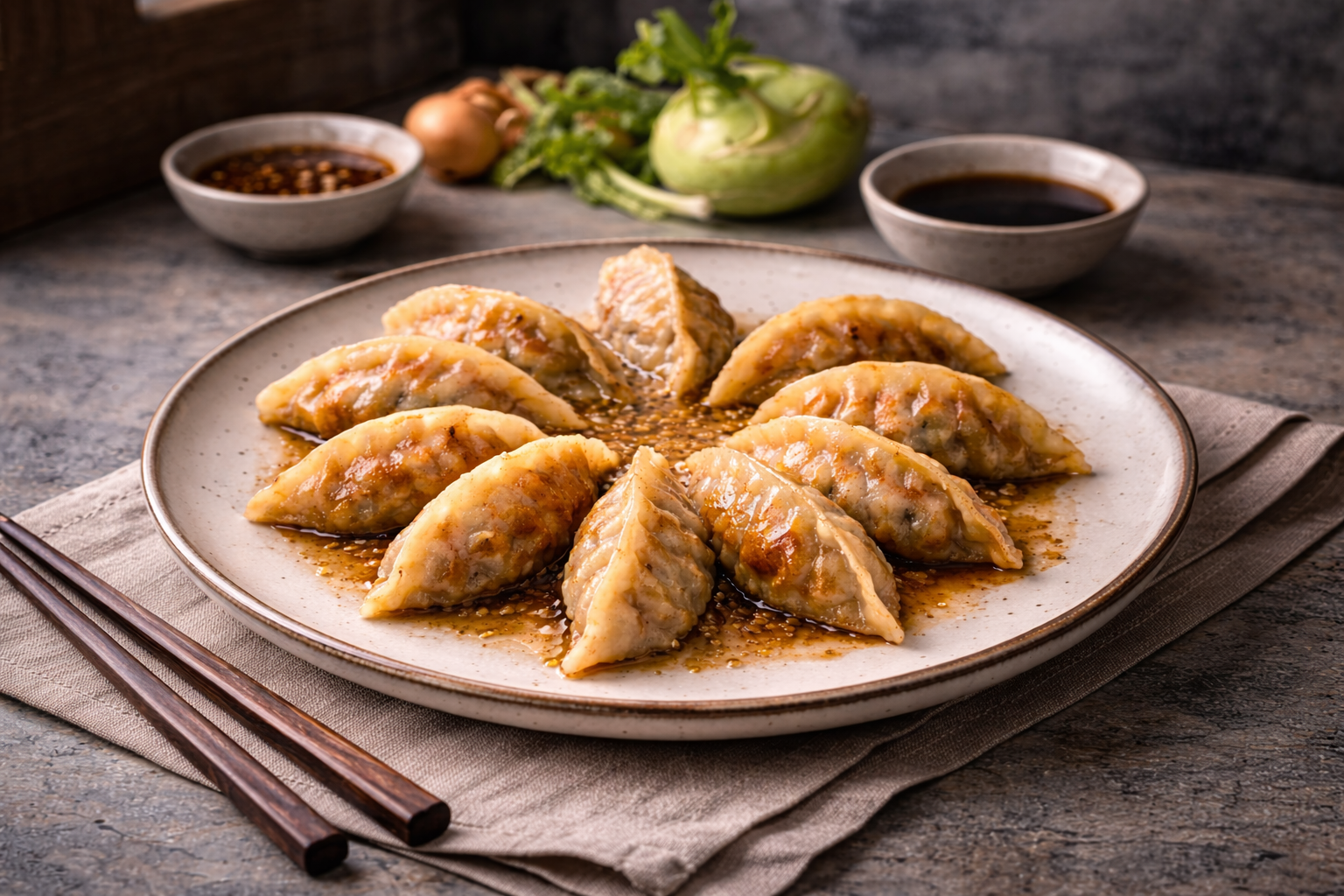 Crispy Gyoza - The Steam-Fry Method