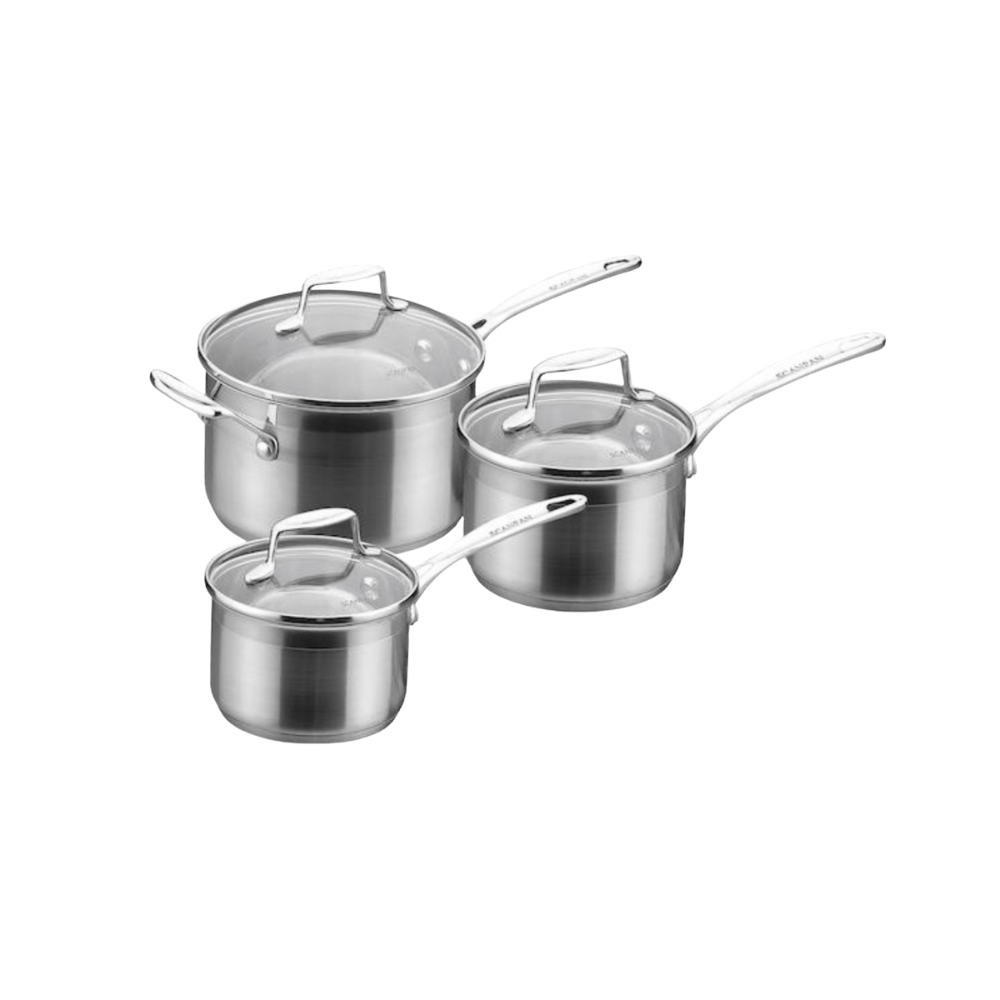 SCANPAN Impact Saucepan Set 3pc - 16cm 18cm 20cm
