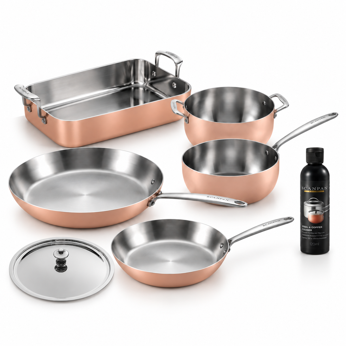 Maitre D Copper 5pc Cookware Set