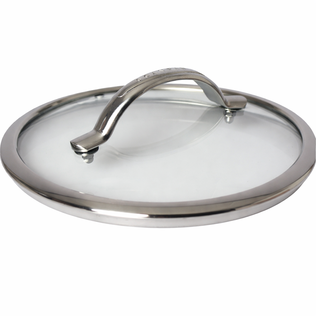 Stainless Steel Glass Lid for cookware on a white background